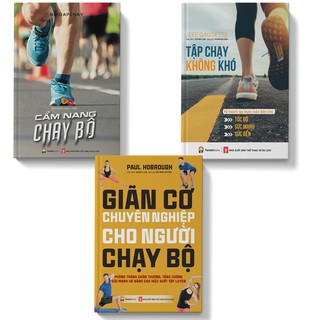 Sách Combo 3 cuốn sách Tập chạy không khó Giãn cơ chuyên nghiệp Cẩm nang chạy bộ - Pandabooks