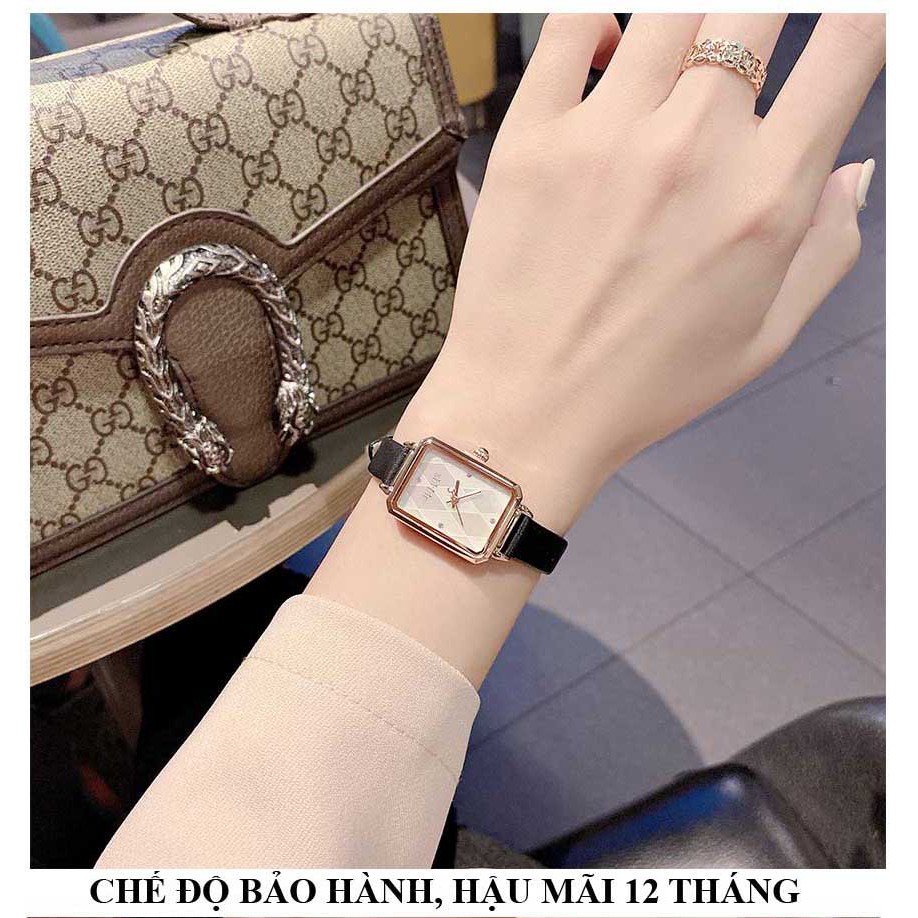 Đồng hồ nữ Julius JA-1280 dây da mặt chữ nhật (Tặng kèm 1 dây) | BigBuy360 - bigbuy360.vn