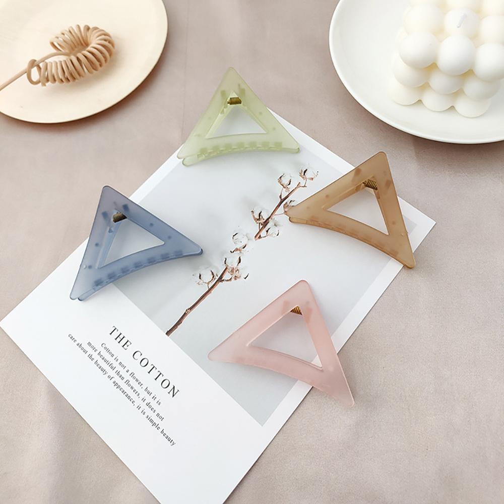 IVORY Kẹp Tóc Càng Cua Hình Tam Giác Thời Trang Cho Nữ