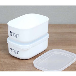 Set 2 hộp nhựa đựng thực phảm White pack 280ml