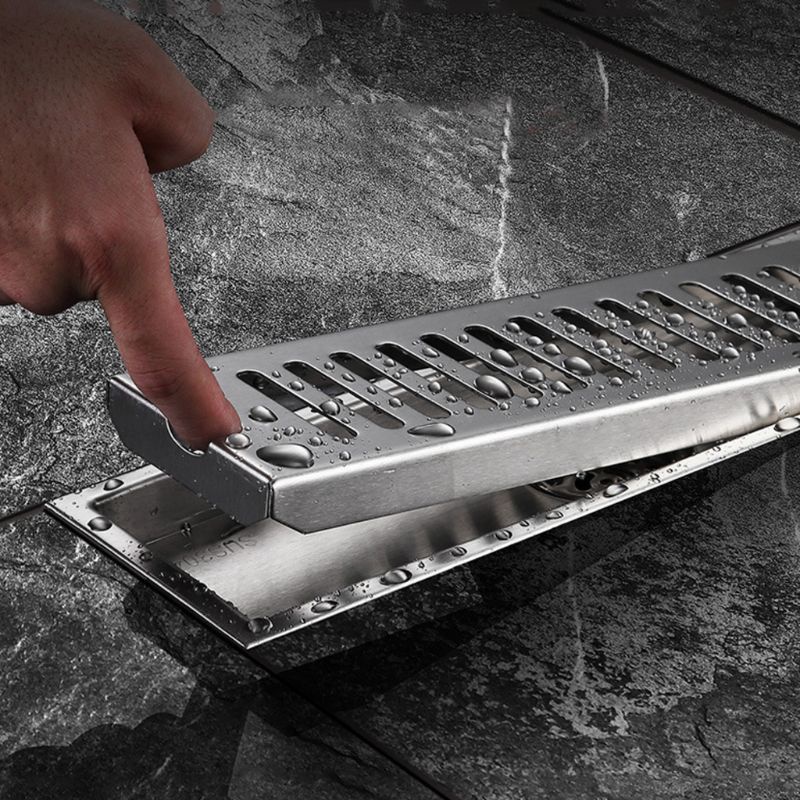 GA THOÁT SÀN NHÀ TẮM DÀI 30CM, 60CM HÌNH CHỮ NHẬT CAO CẤP INOX 304  ĐUÔI THOÁT CÂN NGĂN MÙI.