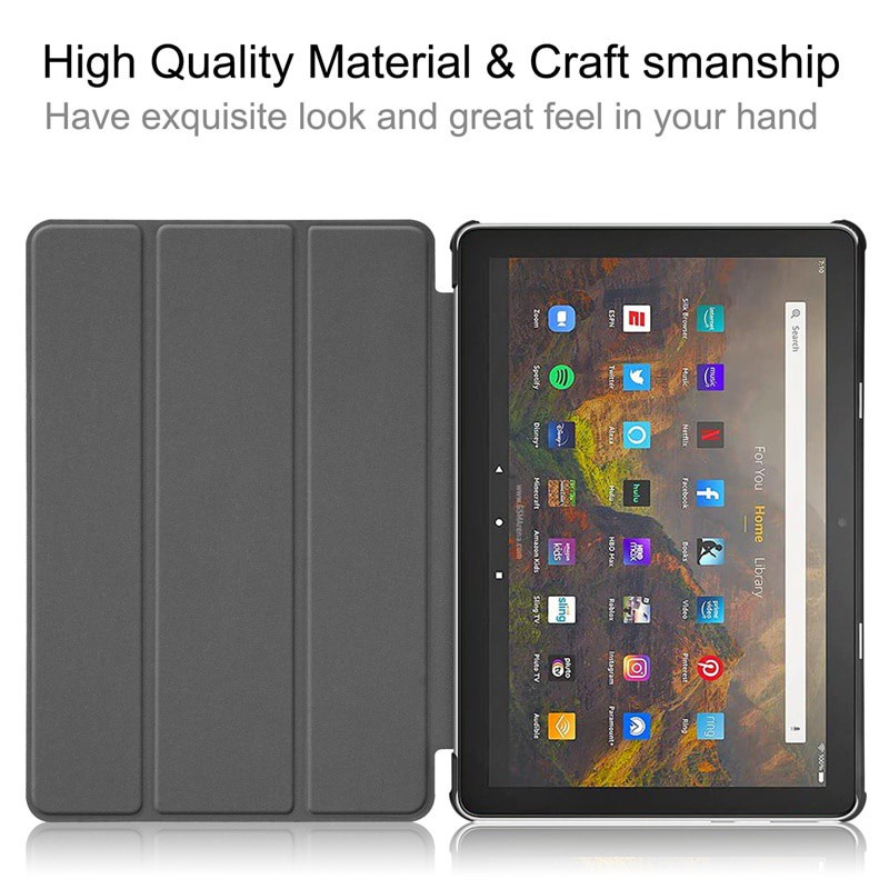 Bao Da Máy Tính Bảng Nắp Gập Nam Châm Cho Amazon Fire Hd 10 2021 Kindle Fire Hd10 / Hd 10 Plus Ốp