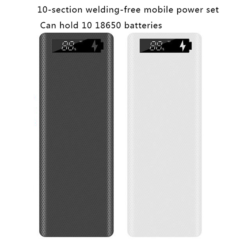 Hộp Sạc Dự Phòng Tự Lắp Ráp Sức Chứa 10 Pin 18650 Có Màn Hình Lcd Tiện Dụng | BigBuy360 - bigbuy360.vn