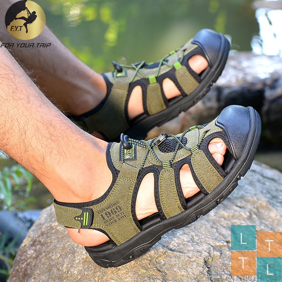 ✨NEW✨ SANDAL TREKKING DA BÒ CAO CẤP CHUYÊN LEO NÚI- ĐỊA HÌNH