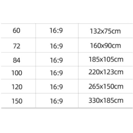 [SIÊU NÉT] Màn chiếu treo tường 4K chất liệu PVC cao cấp tỷ lệ 16:9, chuyên dụng cho máy chiếu, loại dày, tương phản cao