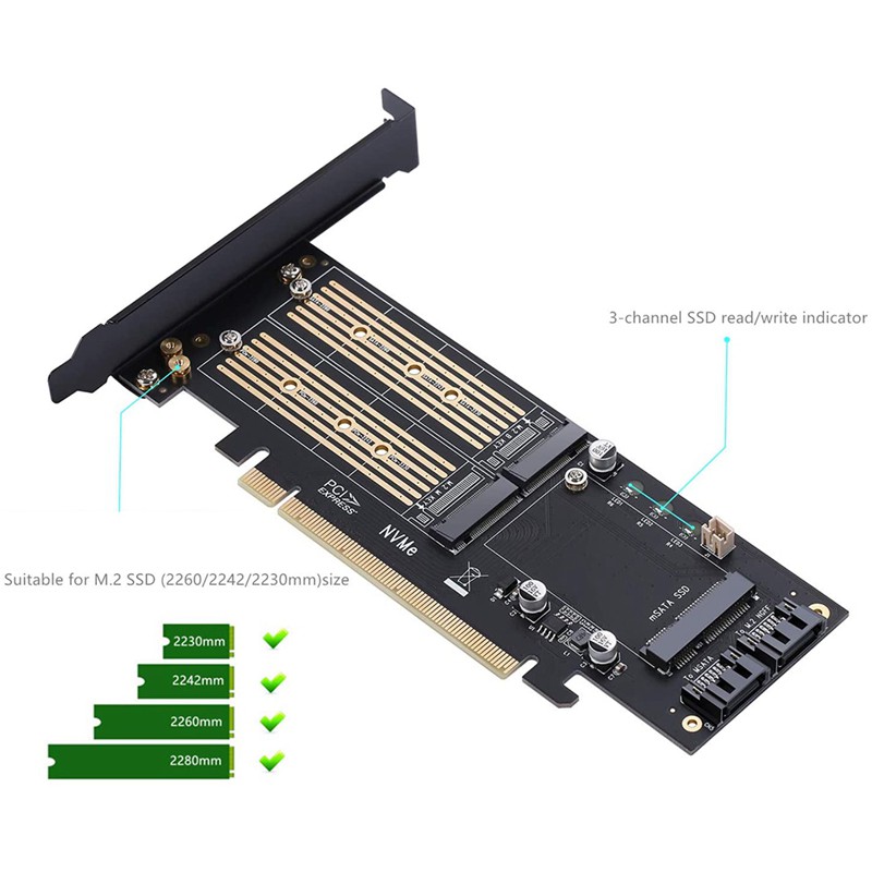 Bộ Chuyển Đổi Jeyi Sk16-Pro Nvme Ngff Adapter X16 Pci-E3 Wafer | BigBuy360 - bigbuy360.vn