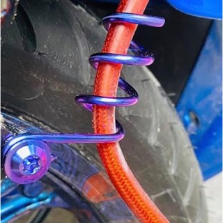 Pass kẹp dây dầu titan gr5 mẫu lò xo xoắn ốc như hình