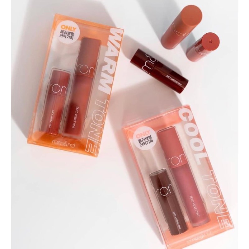 Set son Romand and Zero Velvet tint + Juicy Lasting tint #WARM | BigBuy360 - bigbuy360.vn