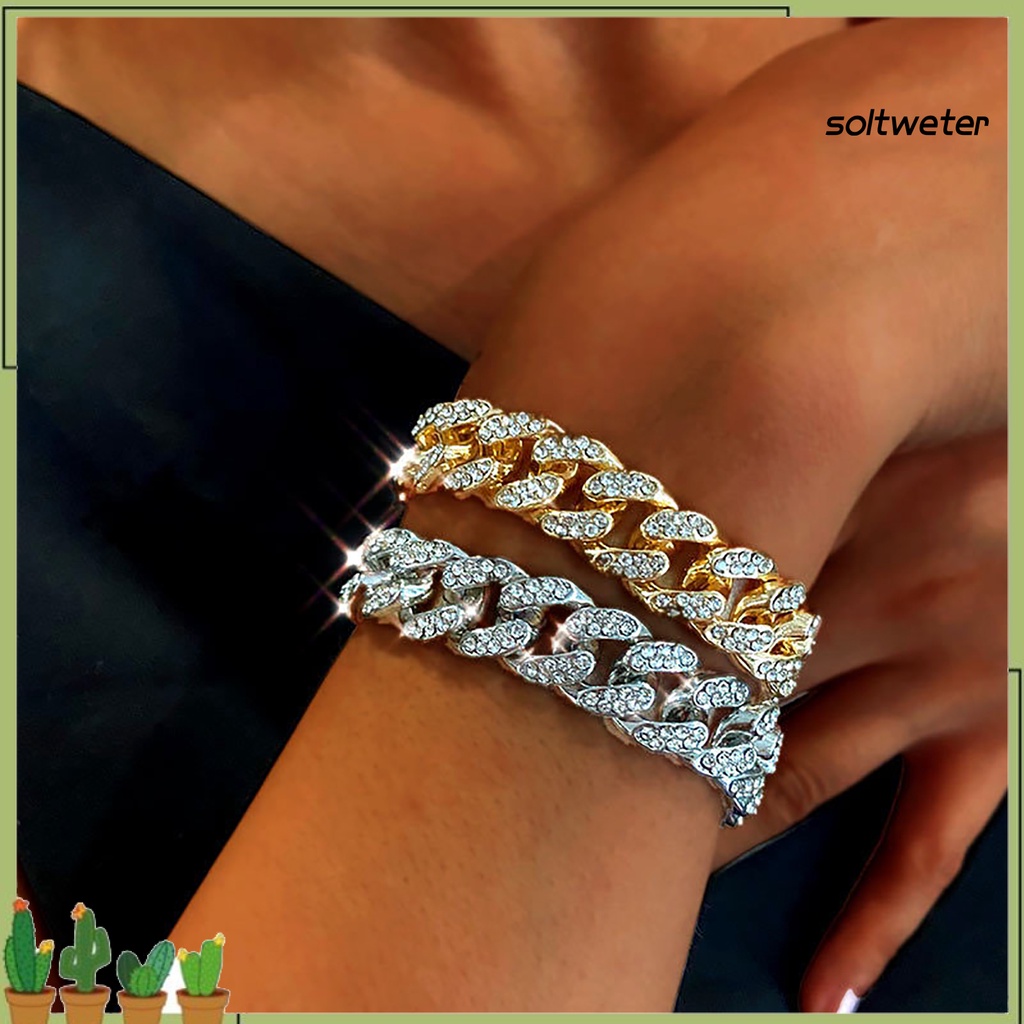 Vòng Tay Dây Xích Đính Đá Thời Trang Cho Nữ