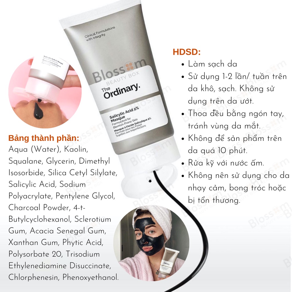 Mặt nạ The Ordinary Đất sét + Salicylic acid  2%
