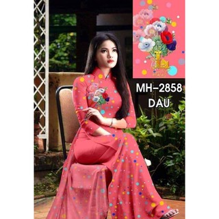 Áo dài may sẵn đủ size có cổ tròn tay lở và cổ y hình