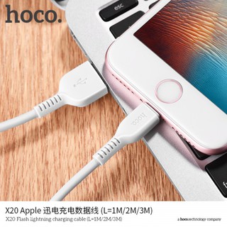 Cable sạc Hoco X20 dài 2m Lightning cho iPhone/iPad