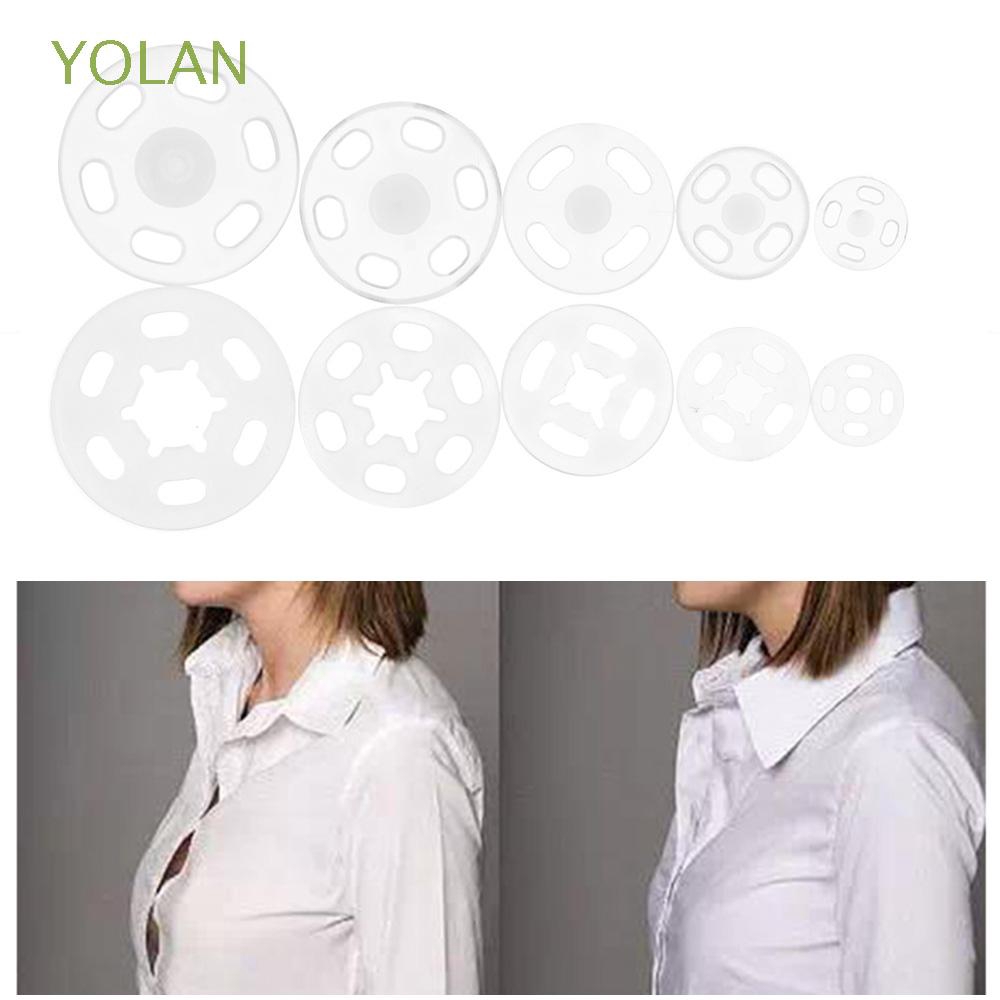 Set 100 cúc bấm bằng nhựa thủ công chuyên dụng hình tròn trong may vá