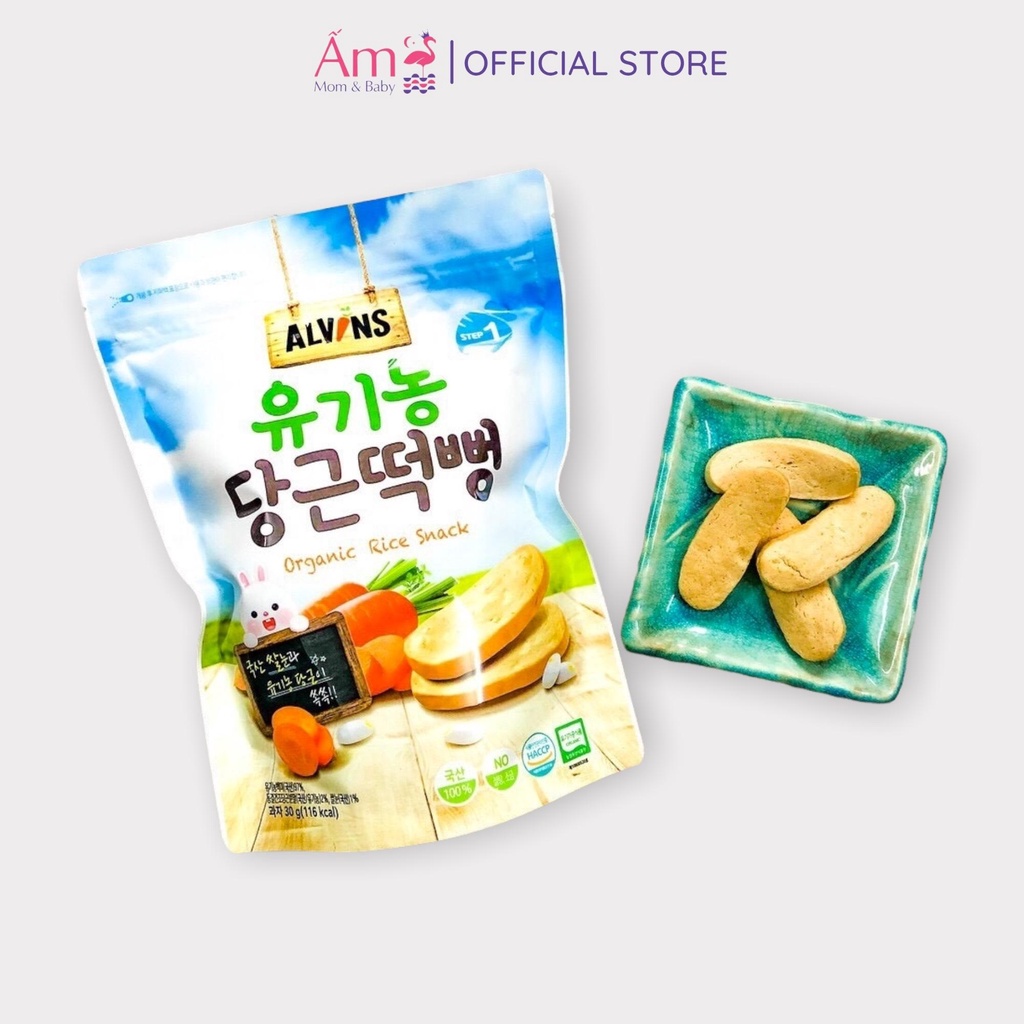 Bánh Gạo Ăn Dặm Hữu Cơ Cho Bé Alvins Ấm Baby 30g Từ 6 Tháng Tuổi Nhiều Vị Hấp Dẫn Ấm Gift Decor