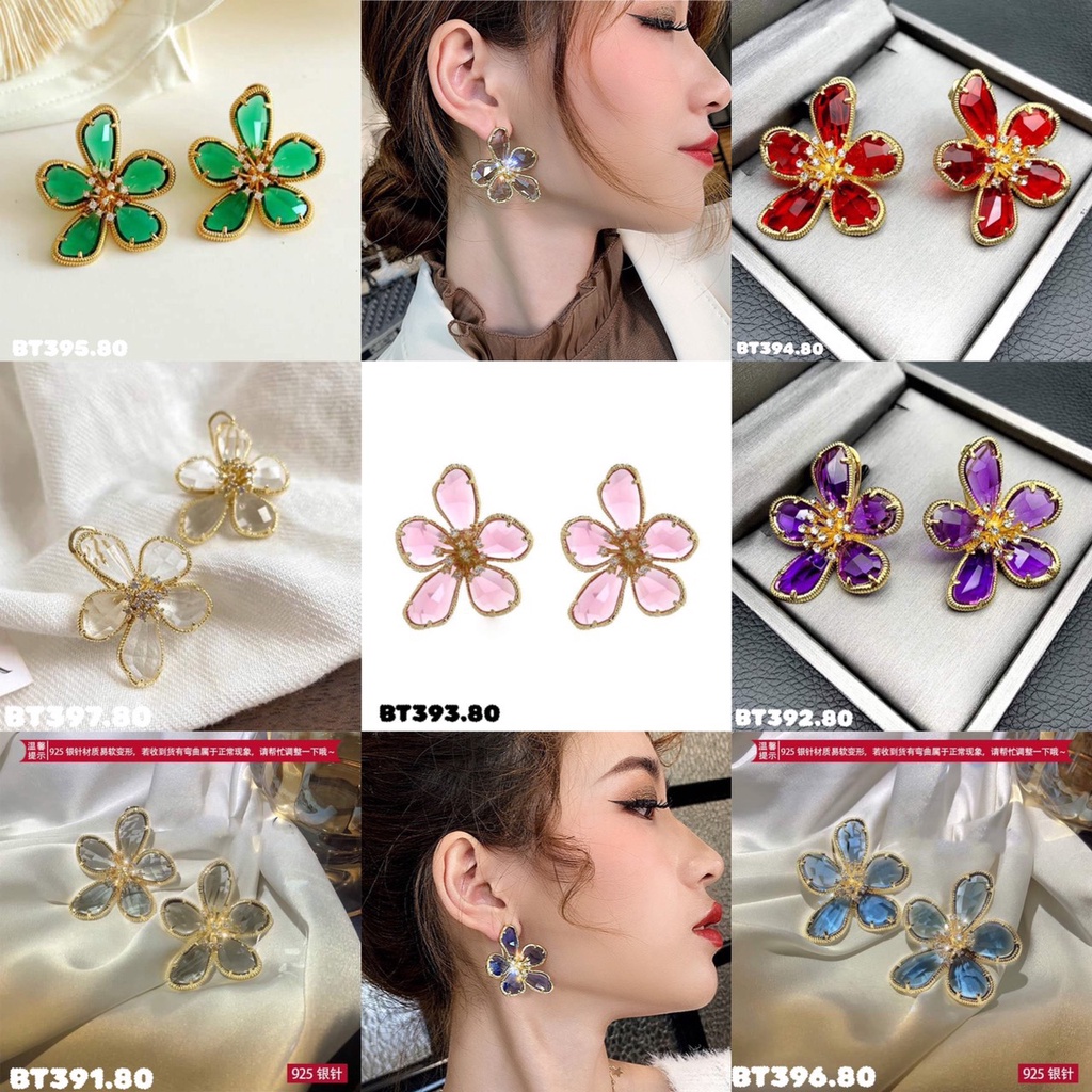 Bông tai nữ mạ vàng phong cách Hàn Quốc hoa tai tròn, dài thiết kế đẹp Vintage SALA