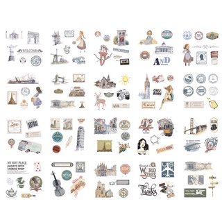 [YB058] Set 3 tờ washi sticker trang trí sổ