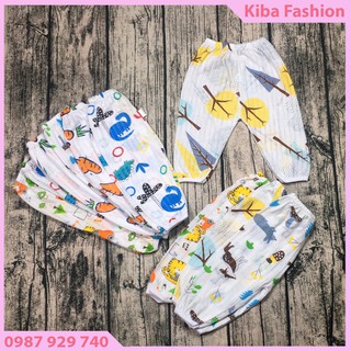 1 chiếc Quần dài chất cotton giấy thoáng mát cho bé trai và bé gái từ 2-9kg ( Hình in theo lô)