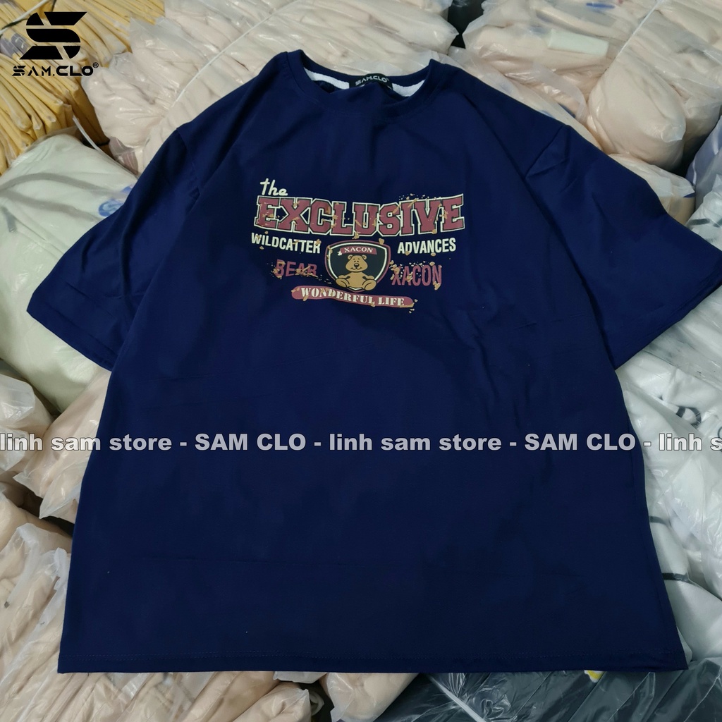 Áo phông tay lỡ nam nữ SAM CLO thun form rộng dáng Unisex - Ulzzang mặc cặp, nhóm, lớp in chữ EXCLUSIVE | BigBuy360 - bigbuy360.vn