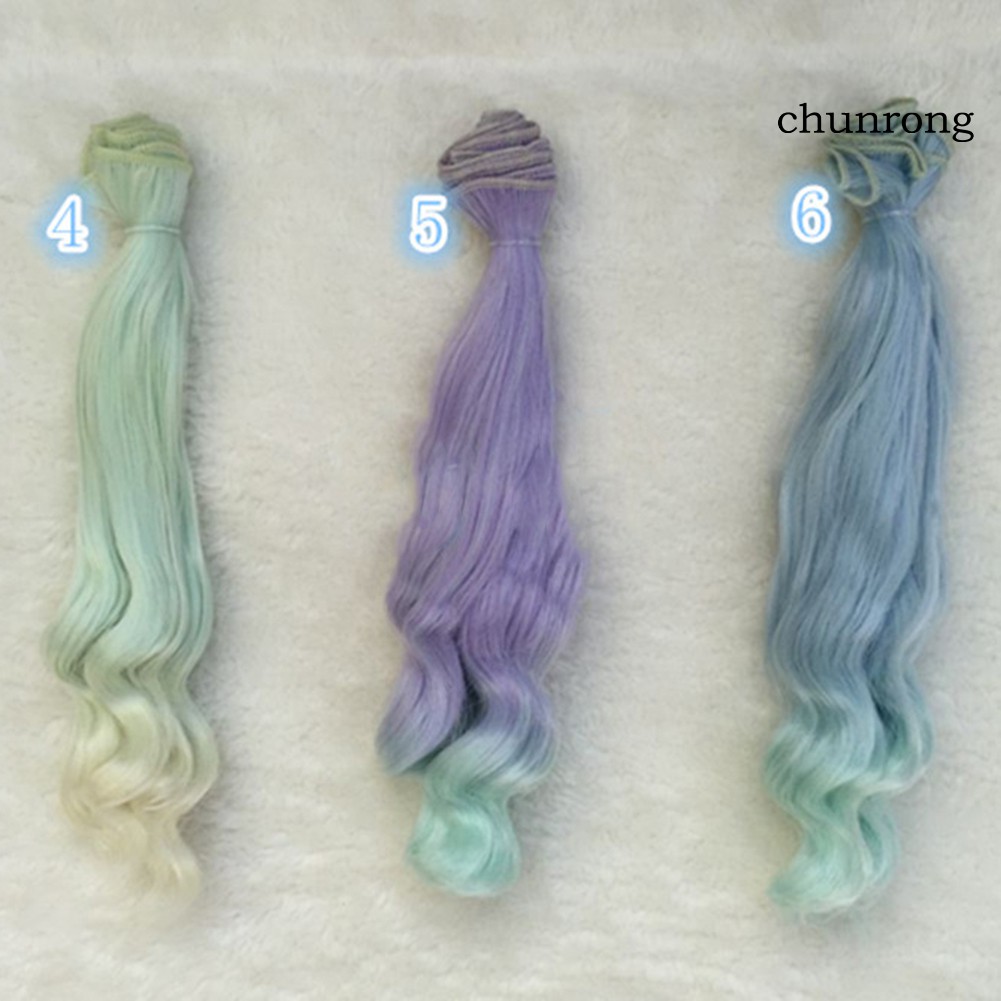 CR+Smooth Natural Color Extension Long Curly Hair BJD S-D Wigs Doll Accessories