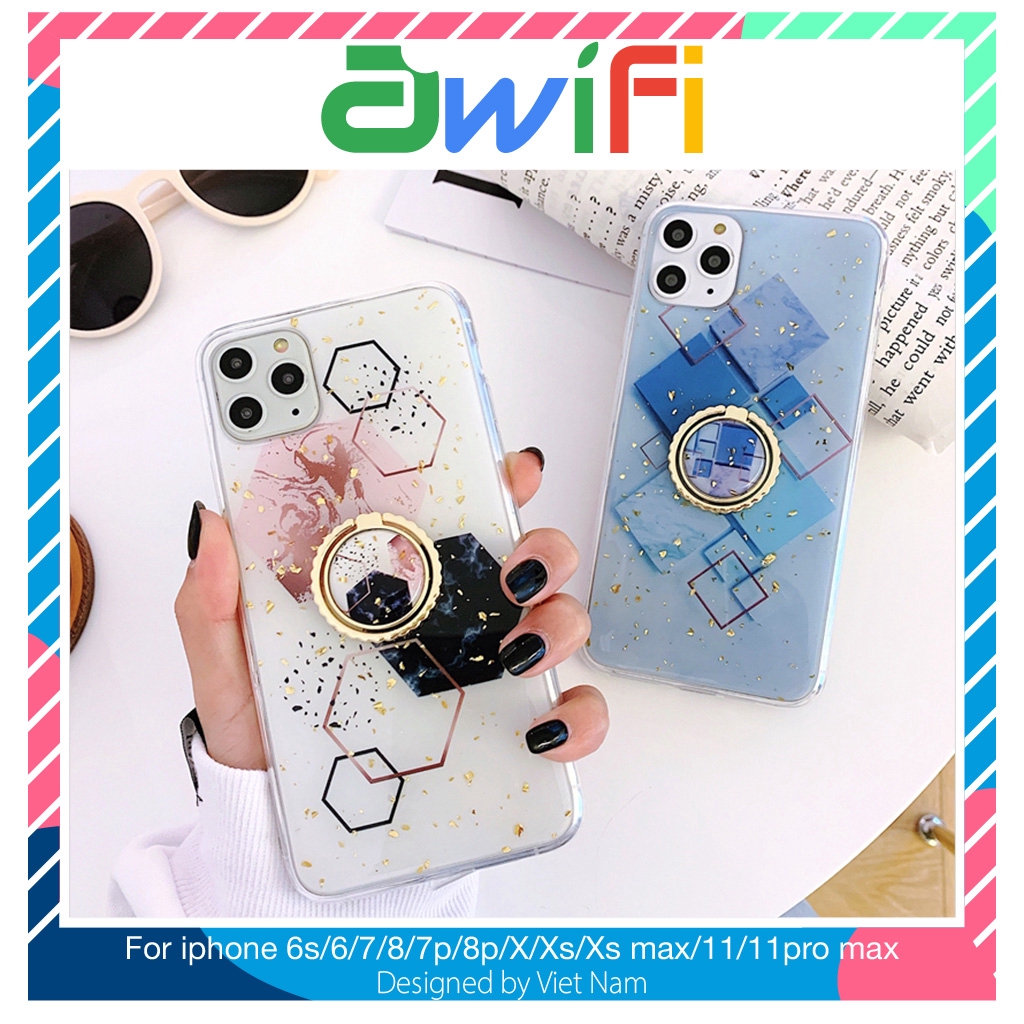 Ốp lưng iphone toán kèm ring 5/5s/6/6plus/6s/6splus/7/7plus/8/8plus/x/xr/xs/11/12/pro/max/plus/promax - Awifi Case G3-5