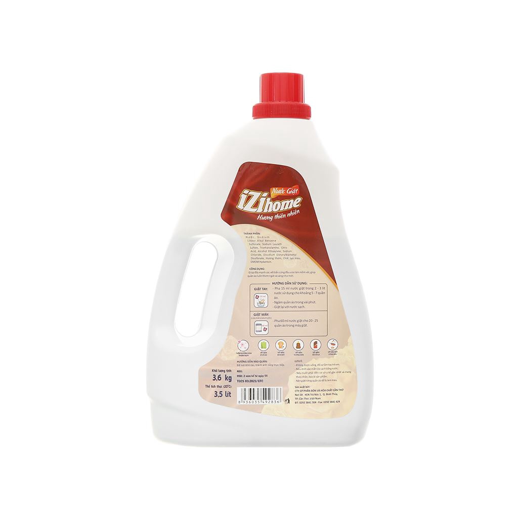 [ Giảm Sốc ] Nước giặt IZI HOME trắng sạch ngát hương hương thiên nhiên 3.6kg