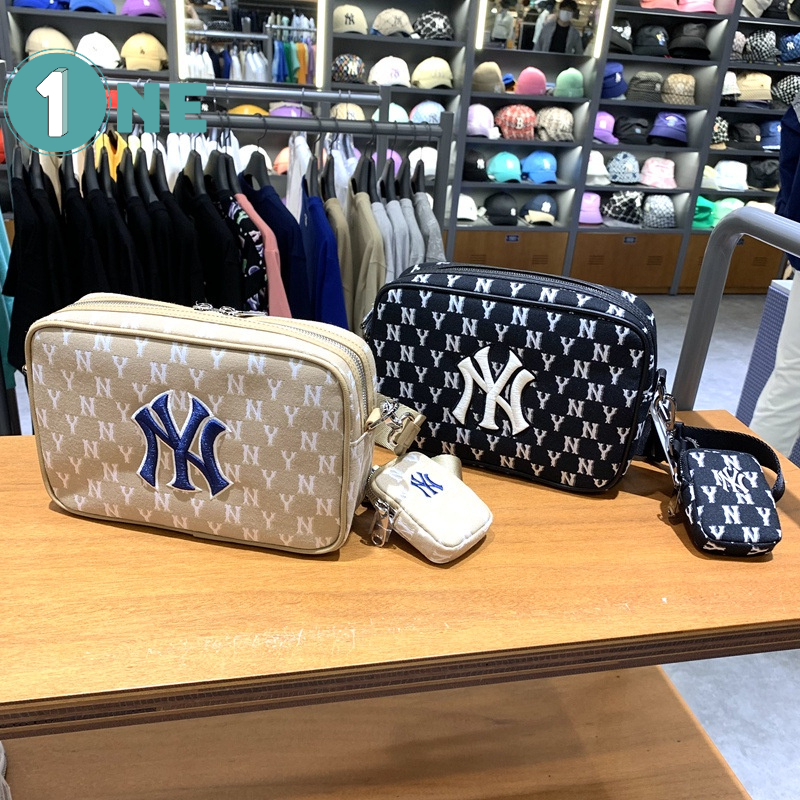 ( Chuẩn Hãng ) Túi Đeo Chéo MLB NY Monogram Jacquard Crossbody Bag New York Yankees Size 23 Full Tag Mac