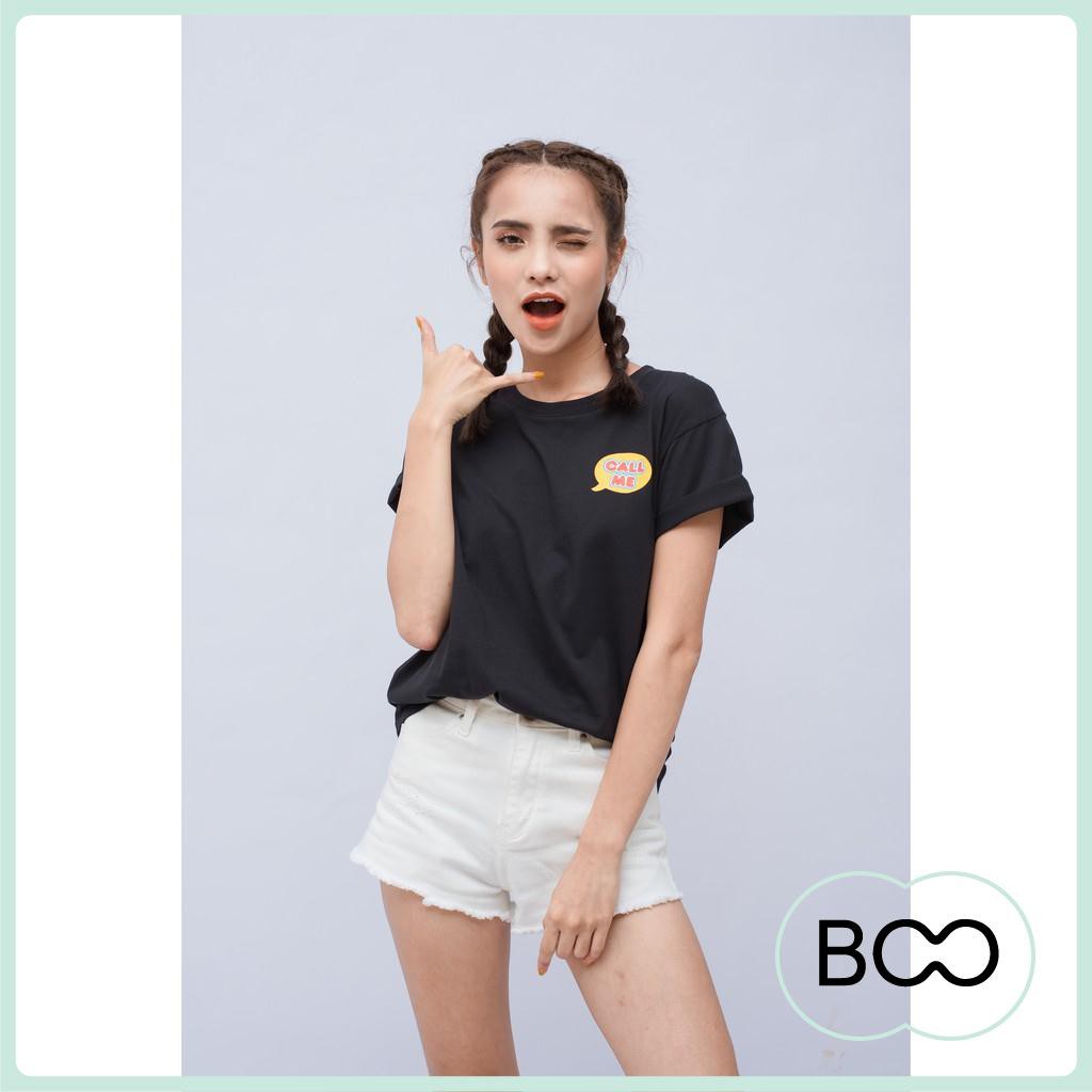 Tee- Áo Thun Fe Sda Fit Mickey Call Me Boo