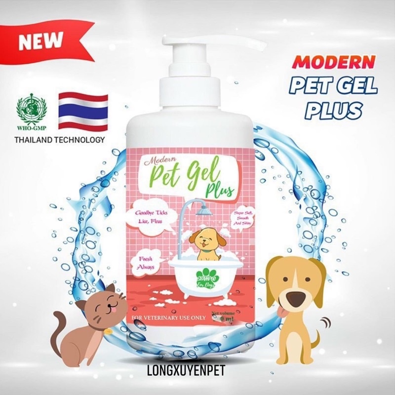 Sữa tắm trị ve, rận PET GEL PLUS 500ml