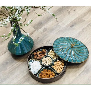 KHAY MỨT MEN HOẢ BIẾN GỐM SỨ BÁT TRÀNG CAO CẤP