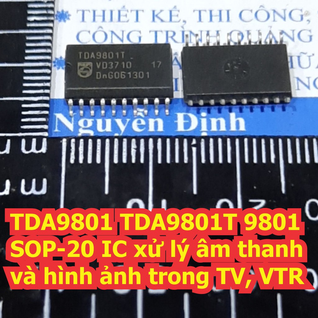 TDA9801 TDA9801T 9801 SOP-20 IC xử lý âm thanh và hình ảnh trong TV, VTR... kde6703