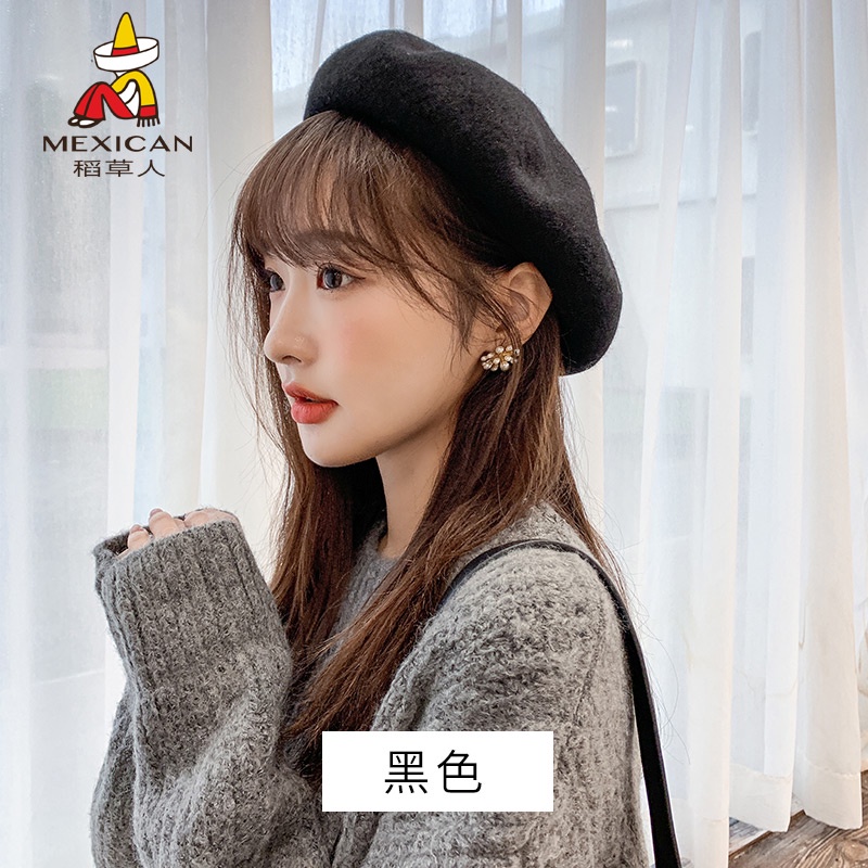 Mũ beret phong cách thời trang Nhật Bản Hàn Quốc thu đông mới 2021