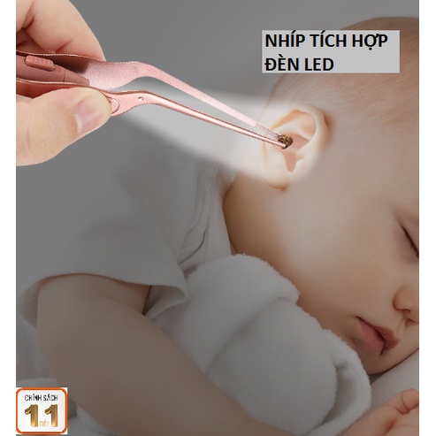 Bộ lấy ráy tai có đèn cho bé an toàn, hiệu quả