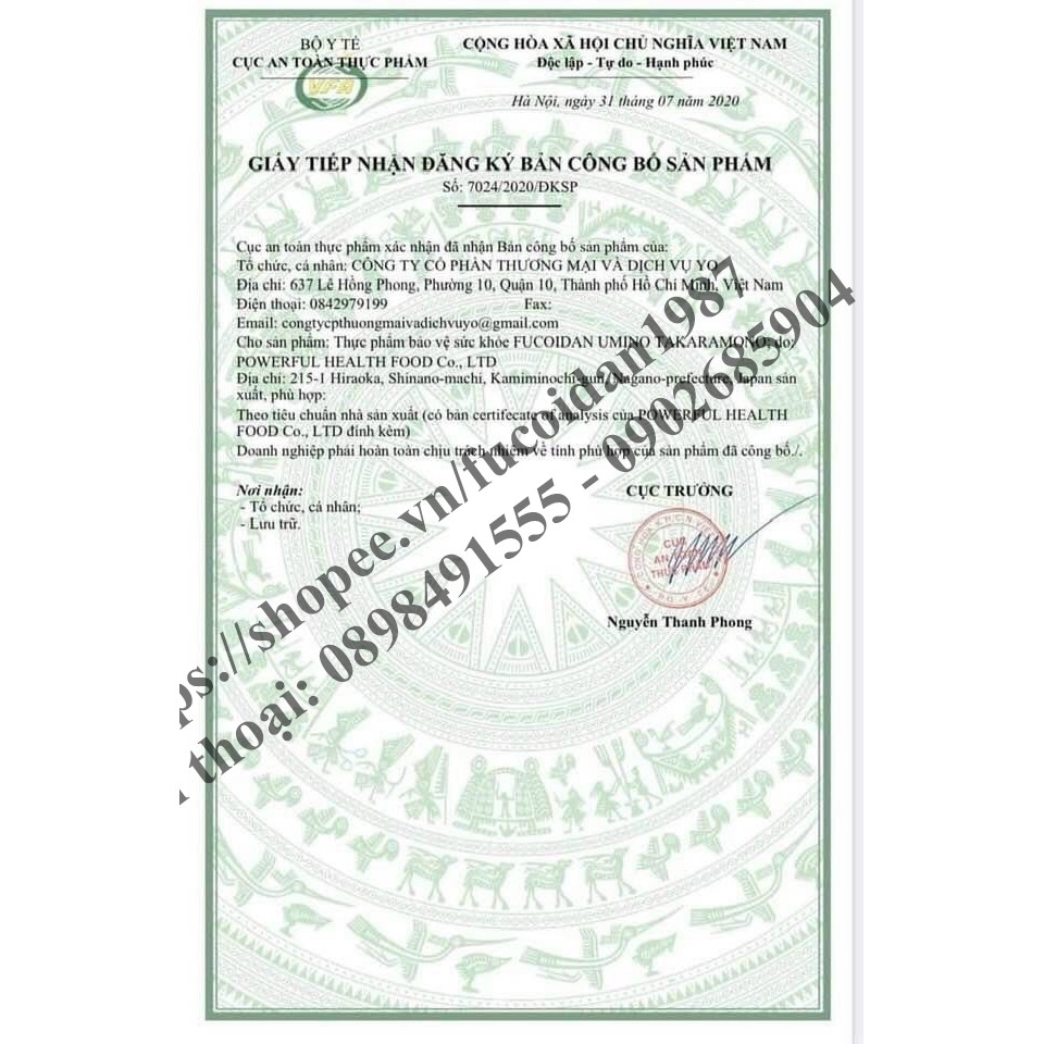 Fucoidan Umino Takaramono 130 Viên TPCN Chính Hãng