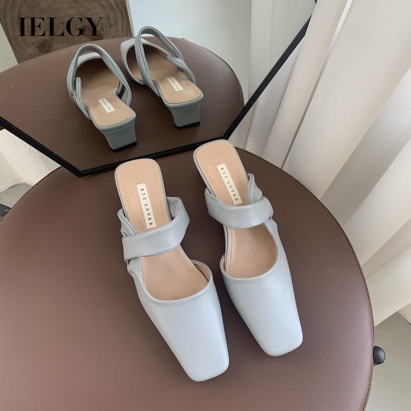 IELGY Dép Mũi Vuông Thời Trang Cho Nữ