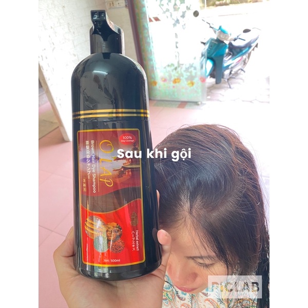 Dầu gội phủ bạc tóc màu nâu đen chính hãng số 1 nhật bản OLAP