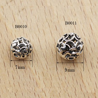 Phụ kiện Charm bạc Hạt đám mây hạt 7mm