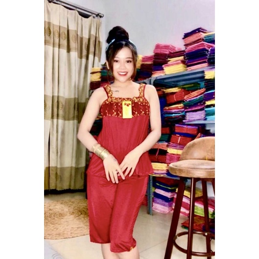 Đồ Bộ Thun Lạnh Nhún Ren ẢNH THẬT Size 4(60-65kg) | BigBuy360 - bigbuy360.vn