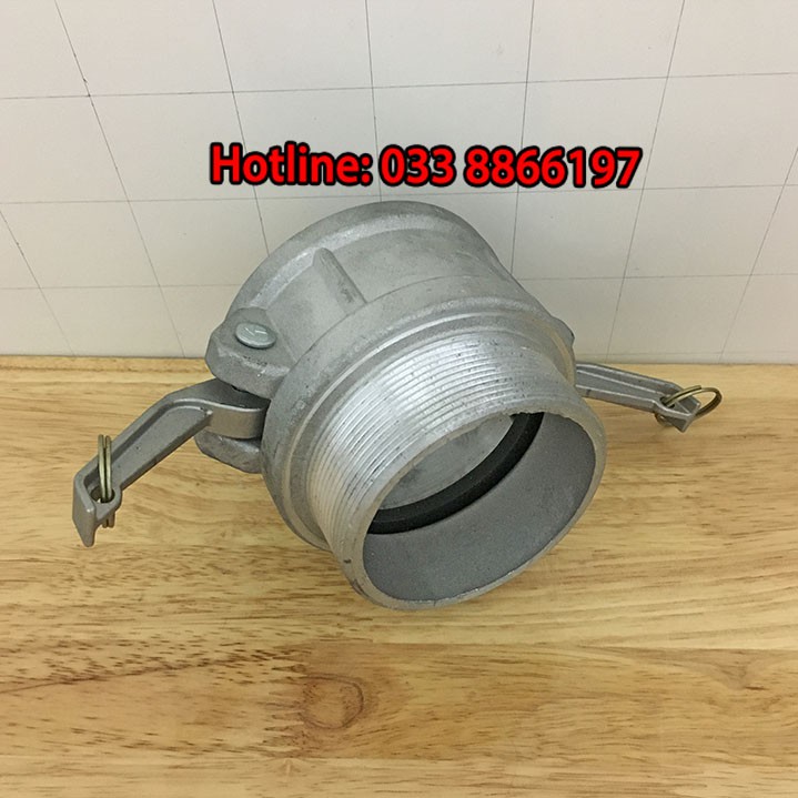 Khớp nối nhanh xăng dầu đầu cái ren ngoài phi 90