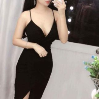 Đầm body 2 dây đắp chéo sexy