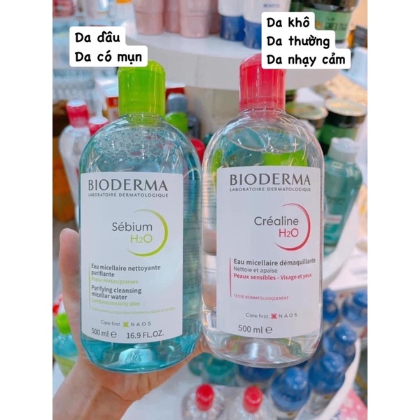 Nước Tẩy trang BIODERMA 500ML - Hàng Chính Hàng