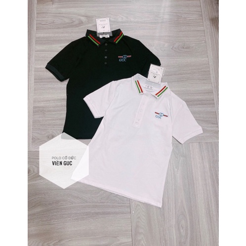 Áo Polo Nữ Cổ Đức Thêu Viền Chất Cotton Siêu Chất