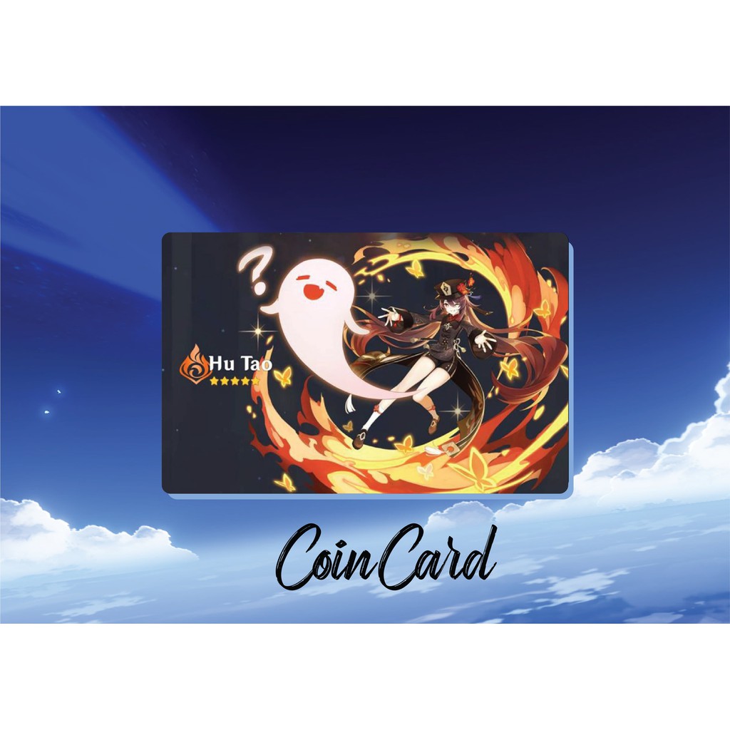 GENSHIN IMPACT 👿 HUTAO   Sticker ,Miếng dán Thẻ ATM, Thẻ Ghi nợ, Tín dụng, Bảo vệ thẻ chung cư | COINCARD
