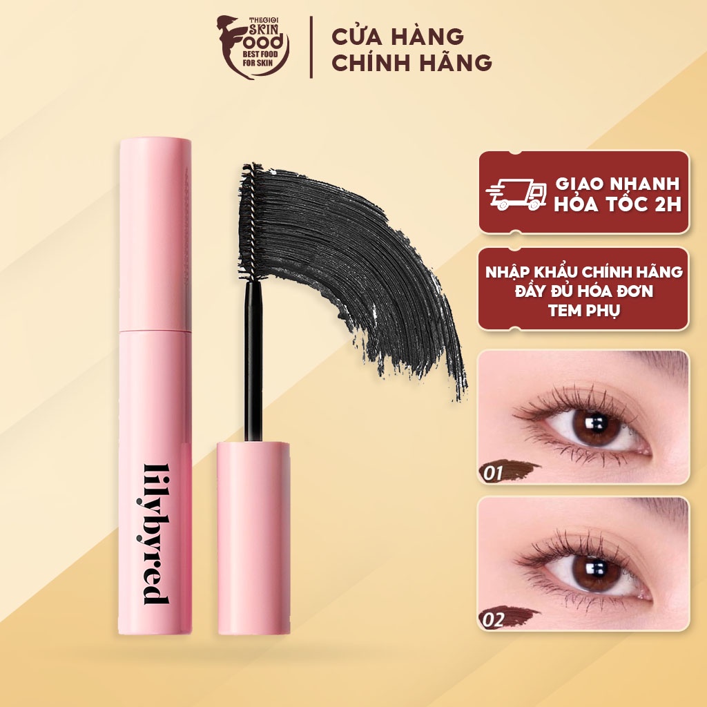 Mascara Siêu Mảnh Dài, Chống Trôi Suốt 12 Giờ Hàn Quốc Lilybyred am9 to pm9 Survival Colorcara 6g