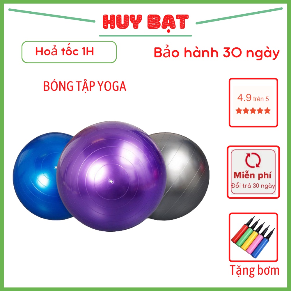 Bóng Yoga Huy Bạt Dùng Cho Nhu Cầu Tập Yoga, Tập Gym Hiệu Quả Như Phòng Tập Nhờ Tính Năng Đàn Hồi Và Chịu Lực Tốt