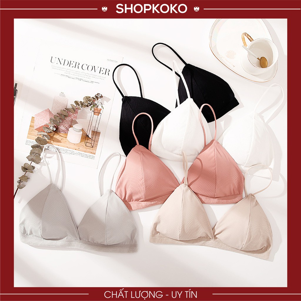 Áo Lót Cotton Thun Gân Free Size Không Gọng Cài Sau, Áo Ngực Su Gân Tăm 2 Móc Cài Sau 812 | BigBuy360 - bigbuy360.vn