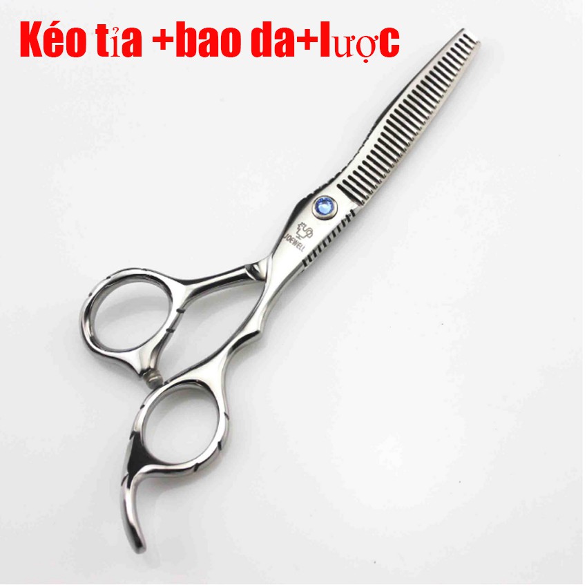 Bộ kéo cắt tóc nam chuyên nghiệp nhập khẩu  Nhật cao cấp Joewell J1 ( Mua một bộ kéo được tặng bao da+lọ dầu+khóa kéo+2l