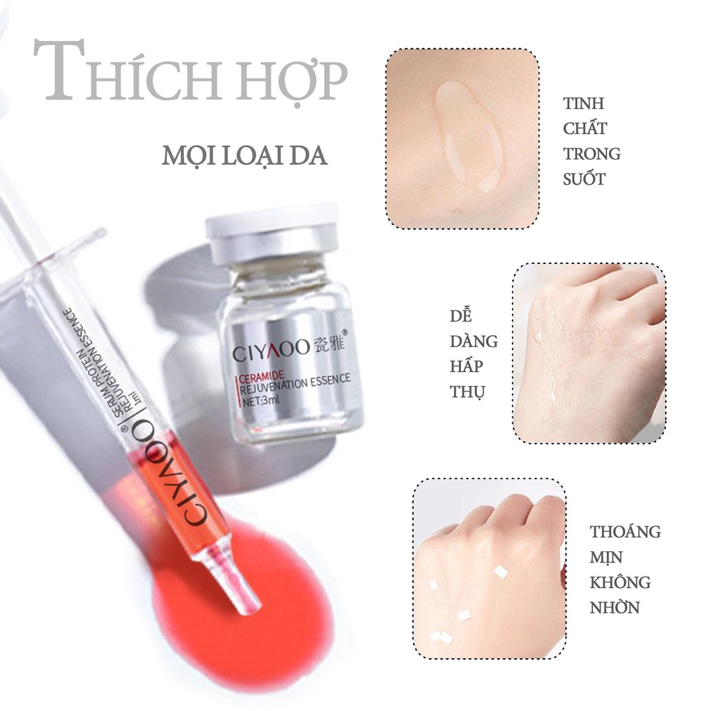 Bộ Dưỡng Chất Chống Lão Hóa, Làm Sáng Da Protein CIYAOO - Serum Huyết Thanh 1ml x5 +3ml x5 QX0021