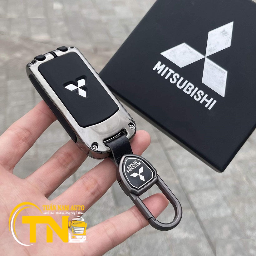 Bọc ốp khóa Mitsubishi Xpander Outlander Attrage Triton Pajero Mirage chìa Smarkey 2 nút 3 nút