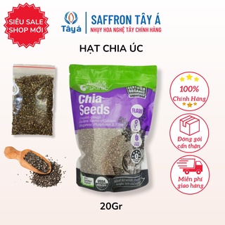 Hạt chia Úc Absolute Organic Hữu cơ Gói 20gr, Hạt chia hỗ trợ giảm cân, làm chậm quá trình lão hóa gói 20gr