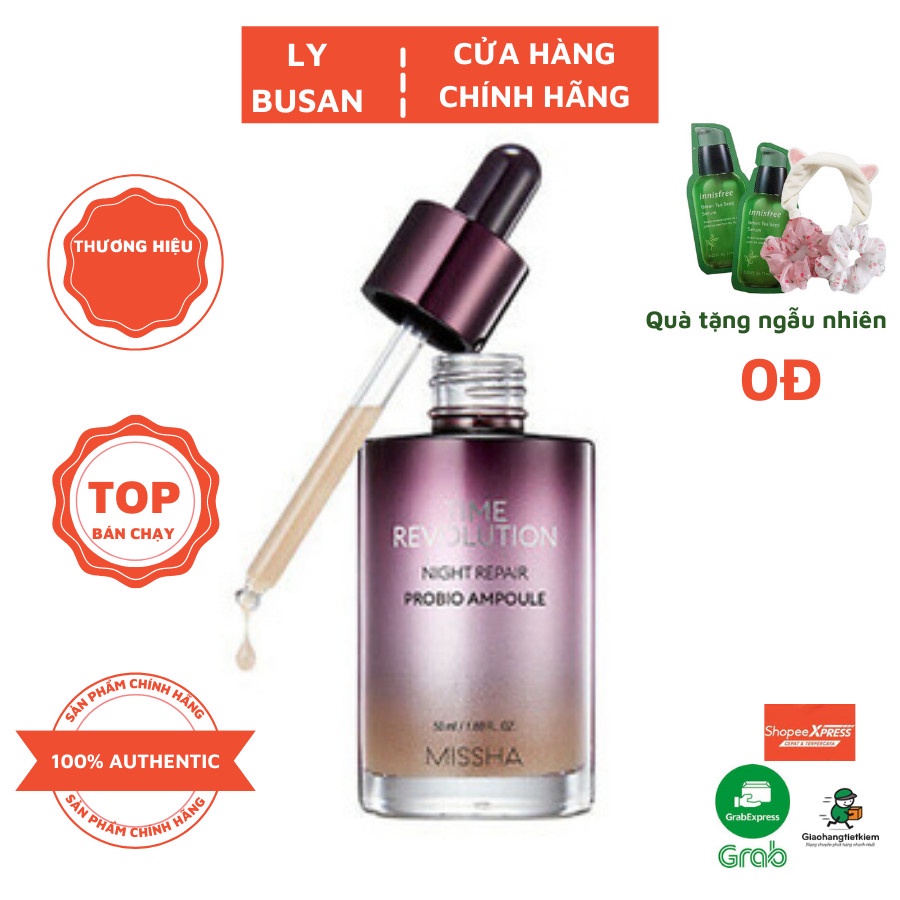 [HÀNG NỘI ĐỊA - CÓ BILL HÀN] Tinh Chất  Time Revolution Night Repair Science Activator Borabit Ampoule Missha